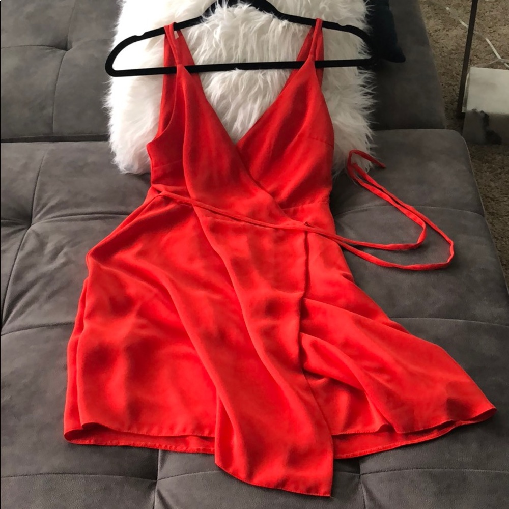 Topshop Burnt orange, wrap dress